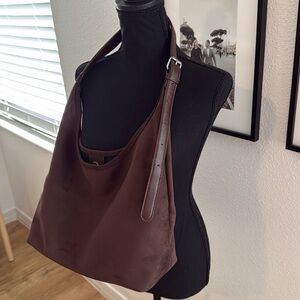 Brown Suede tote bad